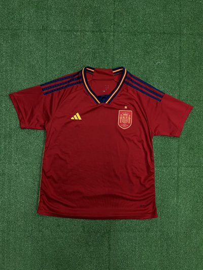Pre-owned Adidas X Jersey Blokecore Y2k Adidas Spain Retro Football Shirt Jersey In Red