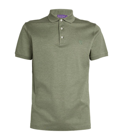 Ralph Lauren Purple Label Cotton Polo Shirt In Green