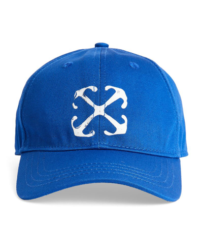 Off-white Kids' Arrows Baseball Cap In Blue