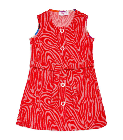 Pucci Junior Kids'  Textured Flower Print Dress (4-12 Years) In Multi