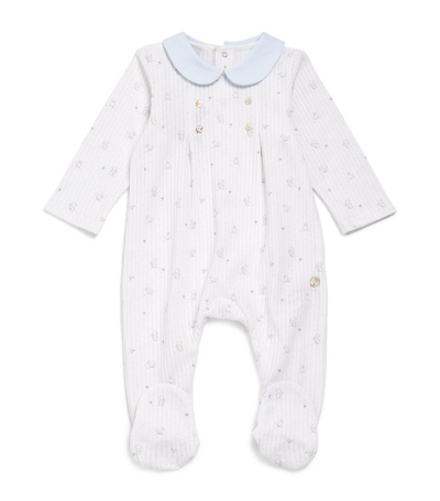 Paz Rodriguez Animal Ribbed All-in-one (0-12 Months) In White