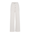 BRUNELLO CUCINELLI VIRGIN WOOL, CASHMERE AND SILK KNIT TROUSERS