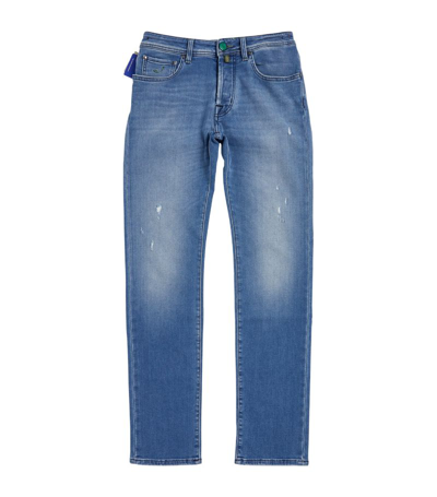 Jacob Cohen Bard Distressed Jeans In Blue
