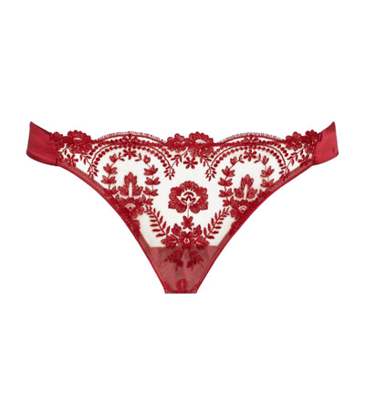 Id Sarrieri Silk-blend Holiday Thong In Multi