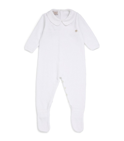Paz Rodriguez Knitted All-in-one (0-12 Months) In White