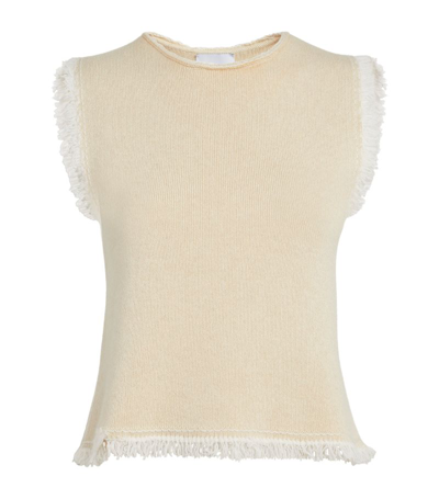 Barrie Cashmere-cotton Tank Top In Neutral