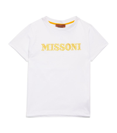 Missoni Kids' Cotton Sequinned Logo T-shirt (4-14 Years) In Multi