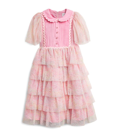 Eirene Kids' Lace Pleated Party Dress (2-15 Years) In Multi