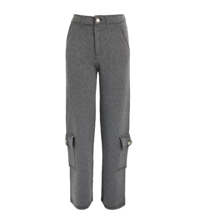Barrie Cashmere-cotton Cargo Trousers In Grey