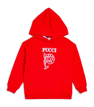 Pucci Junior Kids'  Fish Logo Hoodie (4-14 Years) In Multi