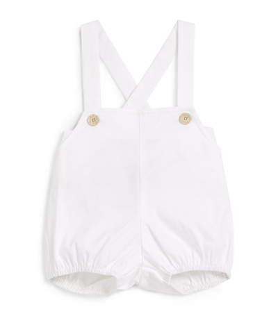 Paz Rodriguez Cotton Shorts (3 Months-4 Years) In White