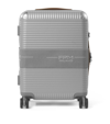 Fpm Milano Bank Zip Deluxe Checked Suitcase In Glacier Grey