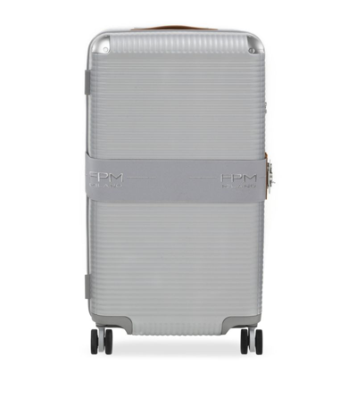 Fpm Milano Bank Zip Deluxe Trunk On Wheels Suitcase (73cm) In Grey