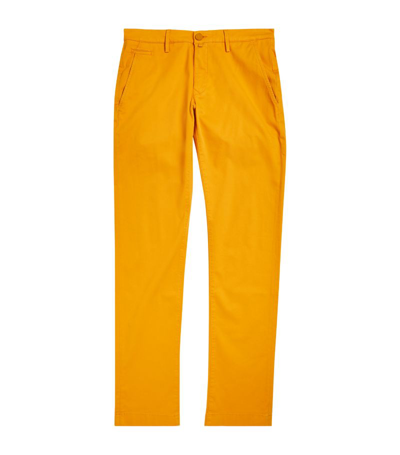 Jacob Cohen Cotton-blend Trousers In Yellow