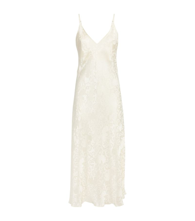 Natori Silk-blend Jacquard Ines Nightgown In White
