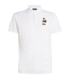 Ralph Lauren Custom Slim Fit Polo Bear Polo Shirt In Classic White