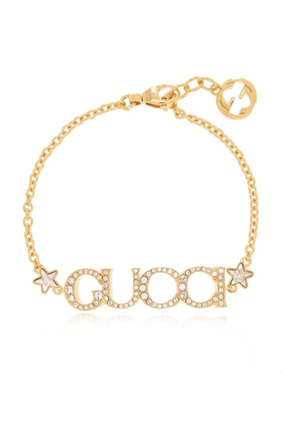 Gucci Logo Letter Bracelet In Gold