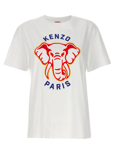 Kenzo Logo Printed Loose In White