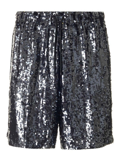 Dries Van Noten Sequinned Drawstring Shorts In Multi