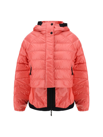 Moncler Hooded Padded Jacket In Pink
