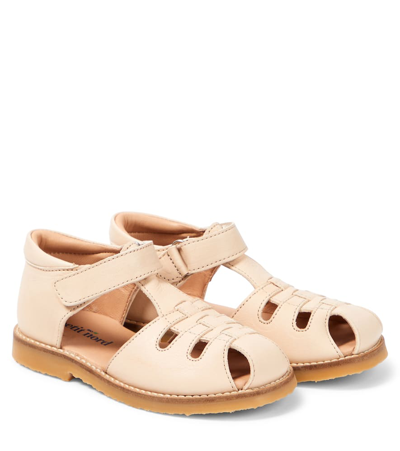 Petit Nord Kids' Oscar Leather Sandals In Beige