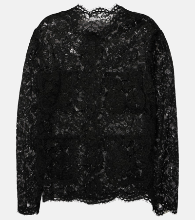 Dolce & Gabbana Lace Blouse In Black