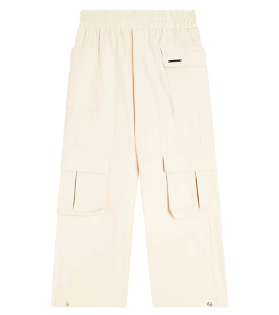 Monnalisa Kids' Straight-leg Cargo Trousers In Neutrals