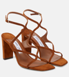 JIMMY CHOO AZIE 85 SUEDE SANDALS