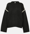 TOTÊME EMBROIDERED WOOL AND CASHMERE SWEATER