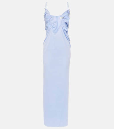 Christopher Esber Molded Venus Maxi Dress In Light Blue