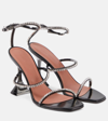 Amina Muaddi Gilda 105mm Crystal-embellished Sandals In Black