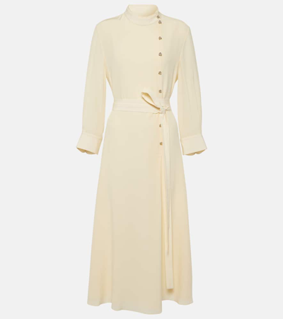 Chloé Silk Midi Dress In White