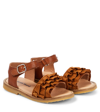 PETIT NORD RUFFLES LEATHER SANDALS