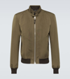 TOM FORD COTTON AND SILK POPLIN BOMBER JACKET