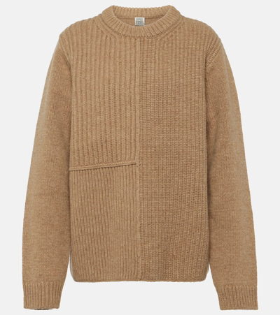 Totême Wool Sweater In Beige