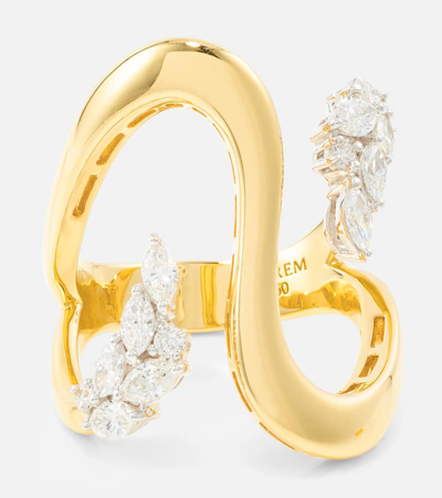Yeprem Golden Strada 18kt Gold Ring With Diamonds