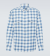 TOM FORD CHECKED COTTON-BLEND WESTERN SHIRT