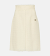 Dolce & Gabbana Front-slit Tweed Midi Skirt In Beige