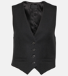 Nili Lotan Ismael Pinstripe Tailored Vest In Black