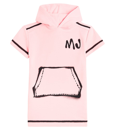 Marc Jacobs Kids' Trompe L'oeil Cotton Terry Dress In Pink