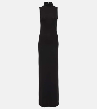 NILI LOTAN REID OPEN-BACK TURTLENECK MAXI DRESS