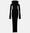 Rick Owens Knitted Virgin Wool Maxi Dress In Black