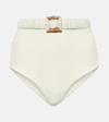 Johanna Ortiz Ecru Mahaba Belted Bikini Bottoms In Beige