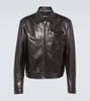 Dolce & Gabbana Zipped Leather Jacket In Black