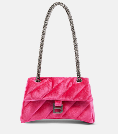Balenciaga Crush Small Chain Bag In Bright Pink