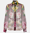 DOLCE & GABBANA PRINTED SILK CHIFFON BLOUSE