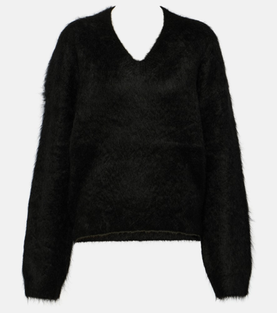 Totême Petite Alpaca Blend Knit Sweater In Black