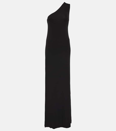 Nili Lotan Raquel One-shoulder Stretch-jersey Maxi Dress In Black