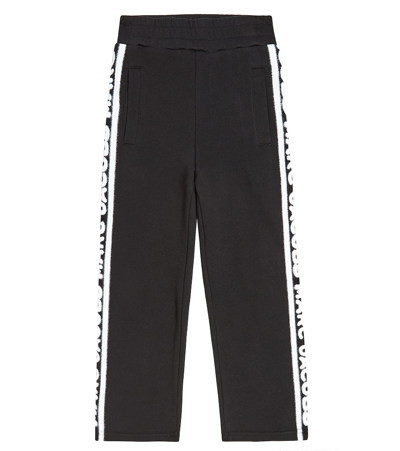 Marc Jacobs Kids' Logo-print Cotton Trousers In Black