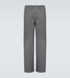 Prada Virgin Wool Straight Pants In Grey